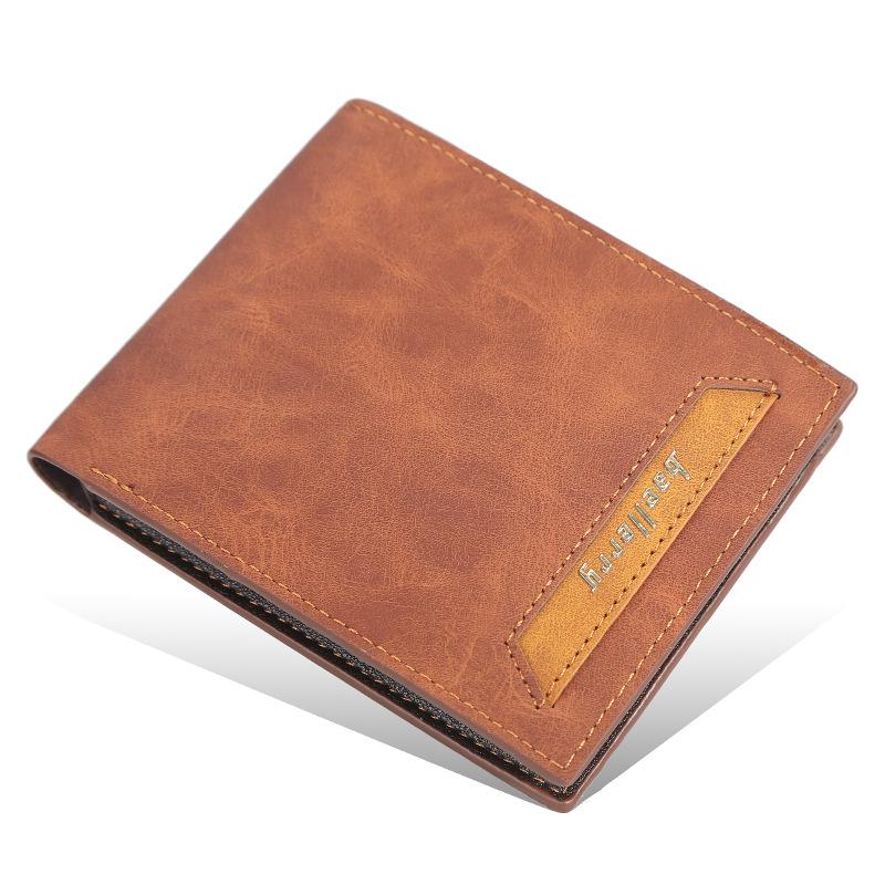 

Винтажный мужской короткий кошелек из искусственной кожи, кошельки с держателем для карт, деловой кошелек 12cm*2cm*9.5cm