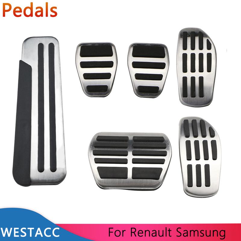 Pedali auto per Renault Captur Koleos Kadjar Duster Scenic Espace per Samung QM6 2016-2021 Gas Freno Resto Pedale Copertura Accessori