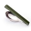 For fotturer Army Green Outdoor Camping Portable Combination Servise Rustfritt stål Bestikksett