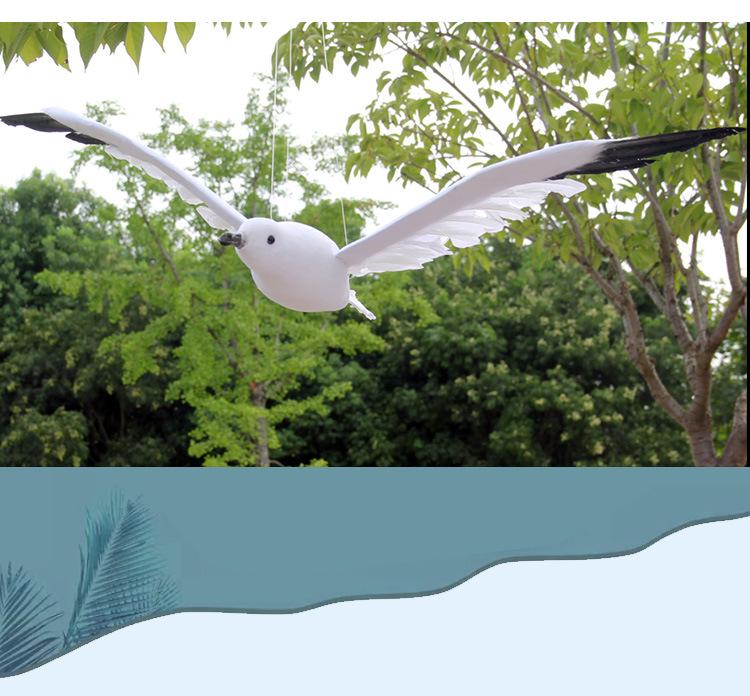 Miniature Seagull Feather Sculpture: Bird-Themed Forest Style Decor for Gardens, Homes, Scenic Displays, and Mall Layouts