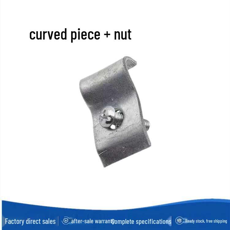 

L-Shaped Lightning Protection Clip: Right-Angle Bracket with Fishtail Clamp, Galvanized Flat Iron