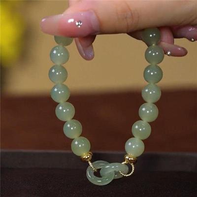 Bracelet de perles porte-bonheur pour femme, exquis bracelet à boucle en forme de cœur de style chinois, bijoux, accessoires, cadeau