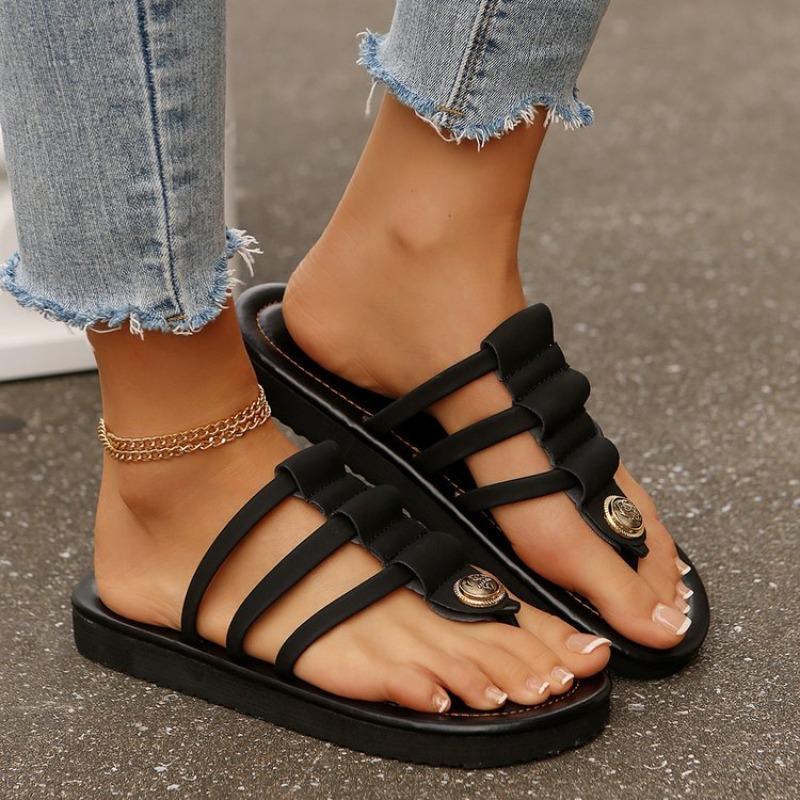 Fashion Anti-slip Ms. Slippers Herringbone Slippers Casual Beach Ms. Slippers Comfortable and Breathable In Summer