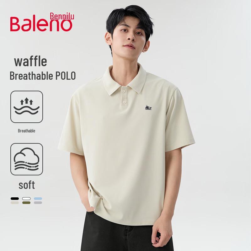 Baleno Men s Whale Waffle Polo Shirt 4XL