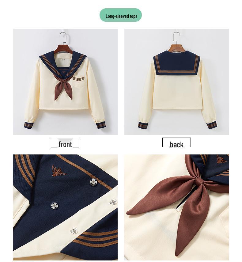 Huang Sanben Tea Feather Zhong JK Uniform - Sailor Suit, School Supply, Skirt (Genuine)
