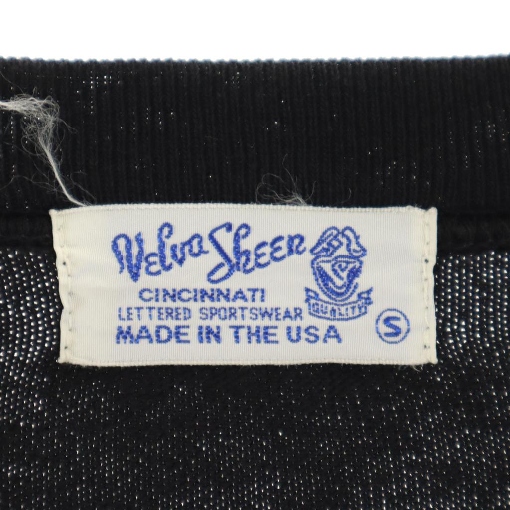 Velva Sheen Made In USA Short Sleeve Plain T-shirt S Black Series Poke T Men's Used