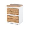 Bedside Table White Oak Wotan 30 CM 2S Bedside Table Bedroom Furniture