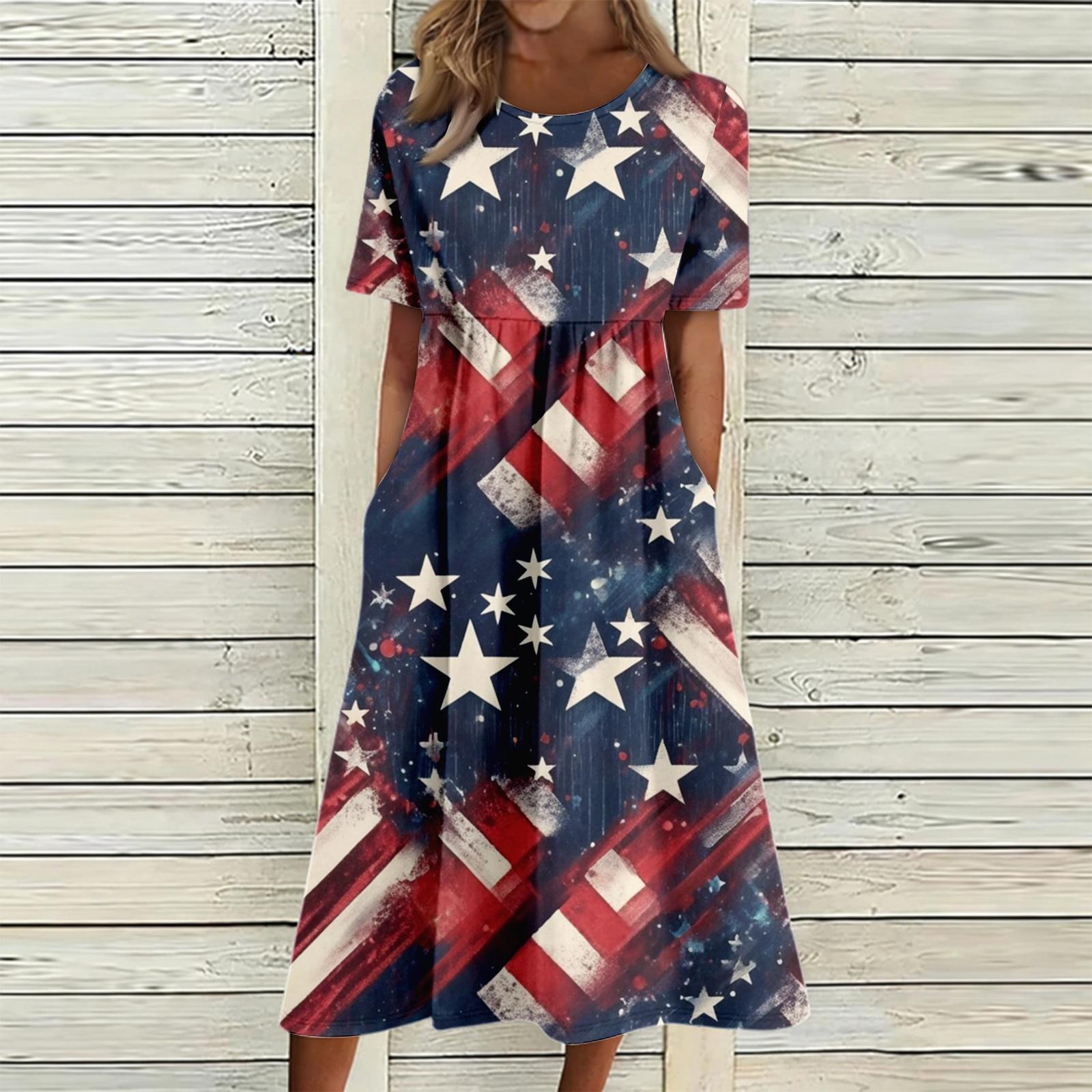 

Ladies casual and fashionable round neck dress XL