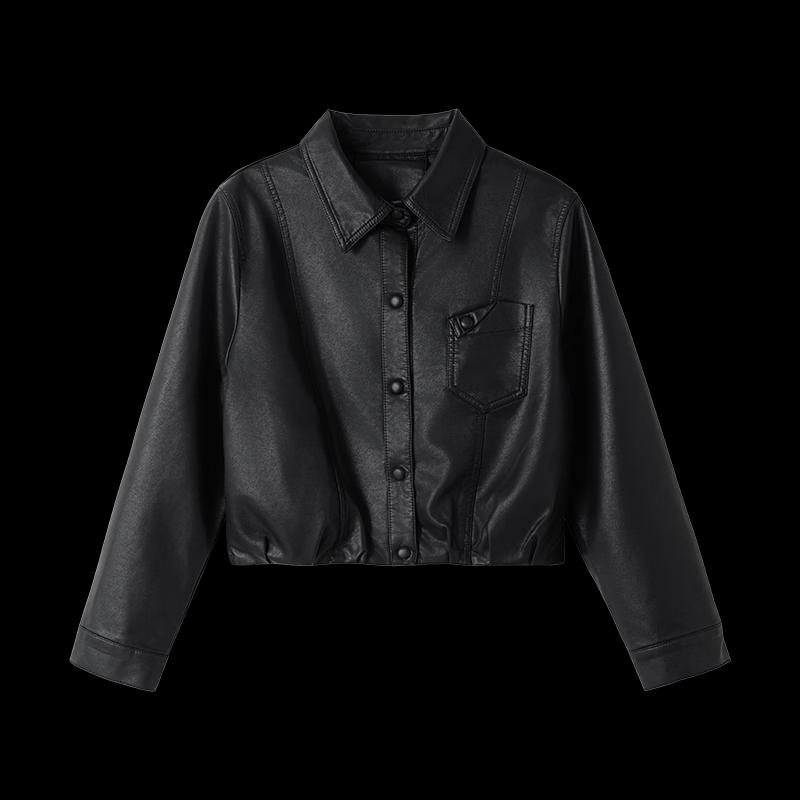 Women's Retro Faux Leather Biker Jacket