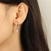 Ohrringe, Minimalistisch Retro Titanstahl Exquisit Zirkon Wassertropfen Creolen Elegante Ohrringe für Damen