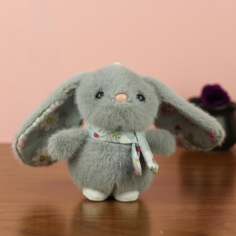 

1 шт. Мягкая кукла-кролик Каваи Сельский кролик Плюшевая игрушка Компаньон для сна для малышей Кукла мультяшные животные Детский подарок серый