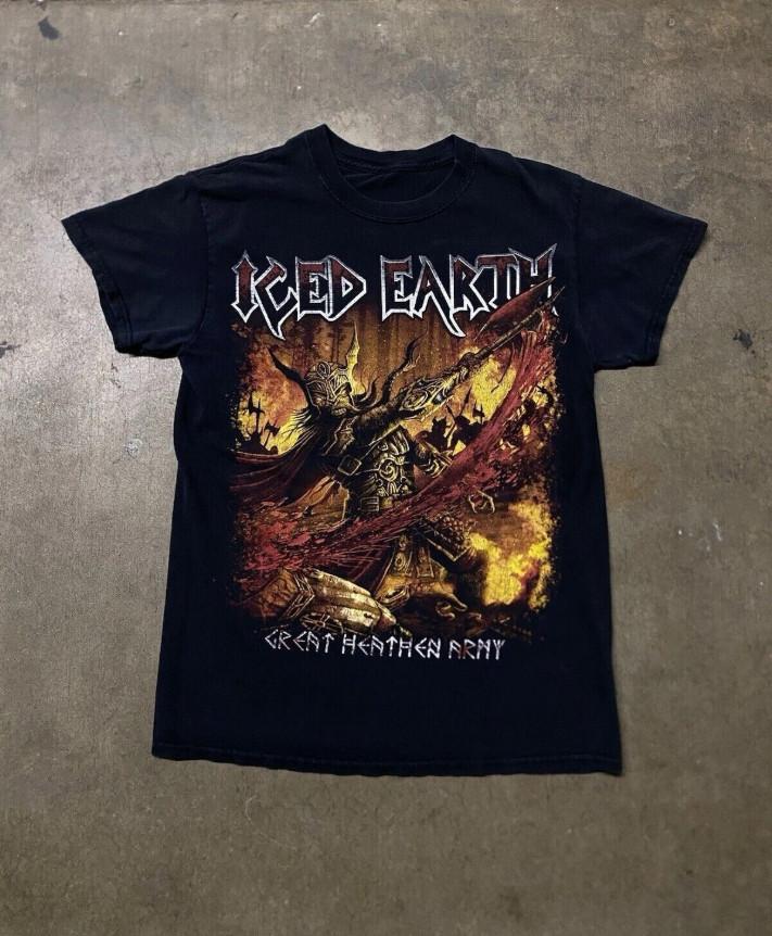 Iced Earth Rare Viking Metal Band T-shirt size S-5XL S