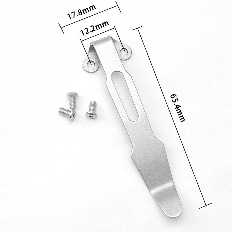 Stainless Steel Back Clip for DIY Folding Pocket Knife Tool DIY Accessories Back Clip Custom Folding Knife Back Clip Holder