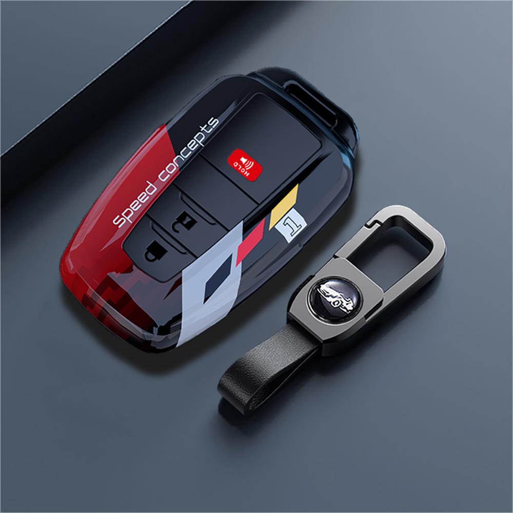 

Abs Car Key Case Cover Shell Fob For Toyota Chr Camry Corolla Rav4 Highlander C-Hr Prius Land Cruiser Prado Keychain Accessories