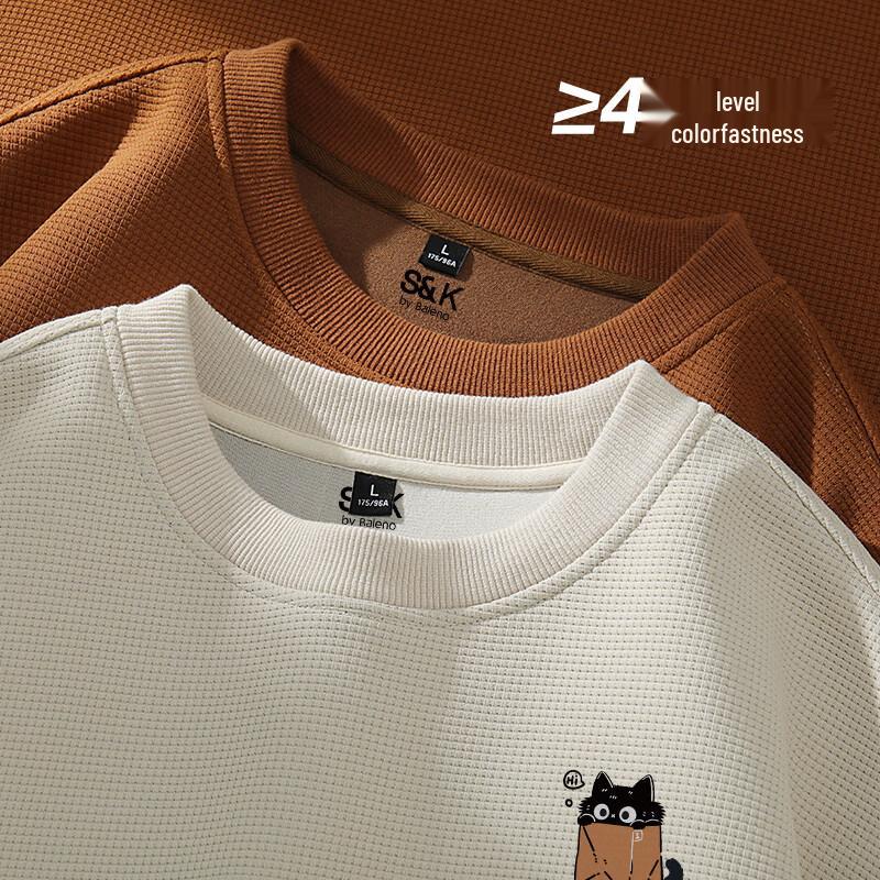 Baleno S&K Men's Waffle Knit Crew Neck Sweatshirt