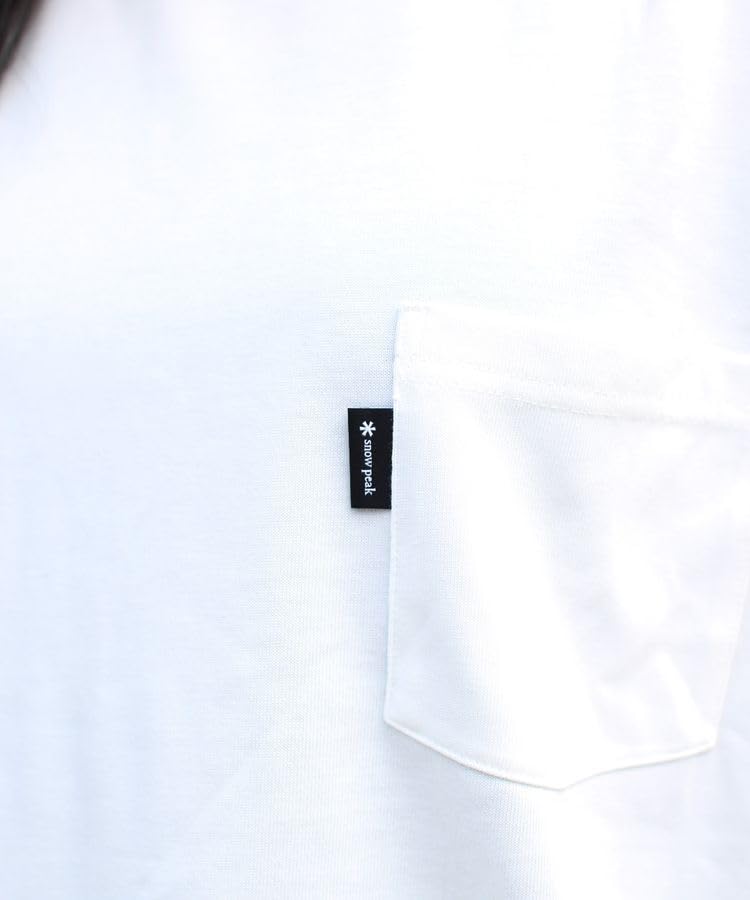 Snow Peak Living Shell Long Pro. L/S T-shirt EC-TS-25AU013, Cut and Sew, Long Sleeve T-shirt, Men's and Women's, White, Size M