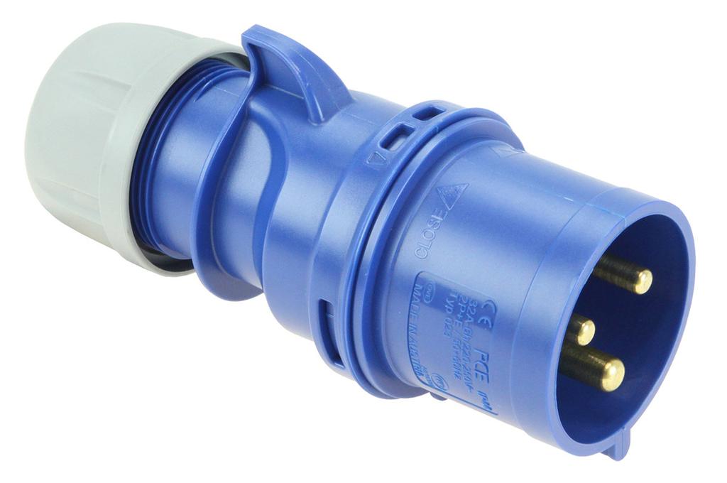 Shark portable plug 32A 230V 2P+Z IP44