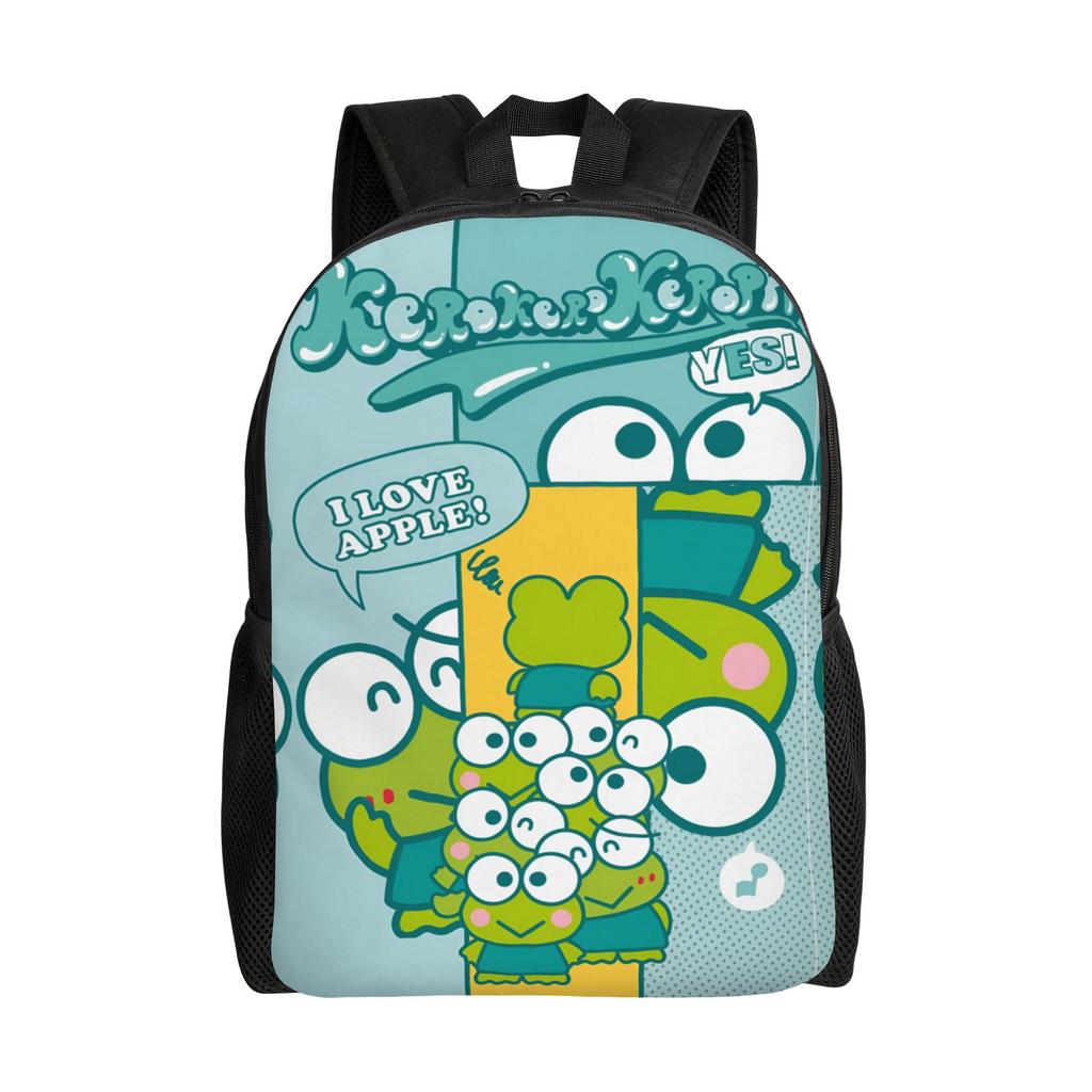 K-KeroKeroKeroppies Backpack for Women Men Waterproof College School Cute Frog Bag Print Bookbags