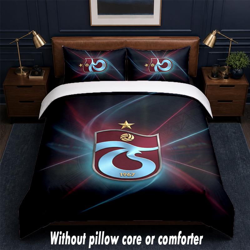 Trabzonspor FC Design Bed Bedding Set 1 Duvet Cover + 2 Pillowcases Soft Breathable Household Bed Linens