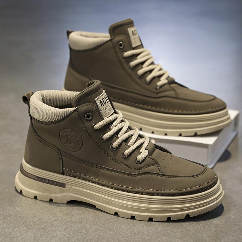 Herren Worker Boots Herbst Winter Freizeitstiefel für Herren Persönlichkeit Straße Rutschfest Strapazierfähig Mode Outdoor Herrenschuhe