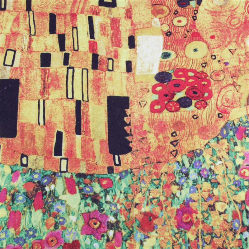 Silk Scarf Women Paintings Series Square Scarves Head Echarpes Silk Foulards Femme Wraps Beach Shawls Bandana Lady Hijabs 90CM