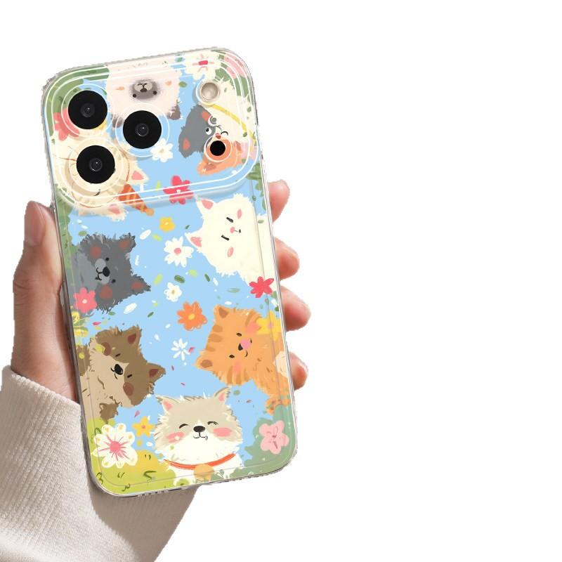 Cat party mobile phone case for iPhone11 spring 11promax transparent 11 Apple 11 fresh 11 soft case