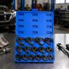 15 Pieces Carbon-Steel Brake-Line Wrench Set Black Finish Hand Tool Size-Stamped