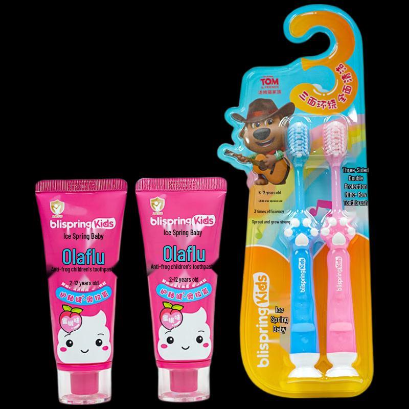 

Blispring Peach Kids Anti-Cavity Oral Care Set