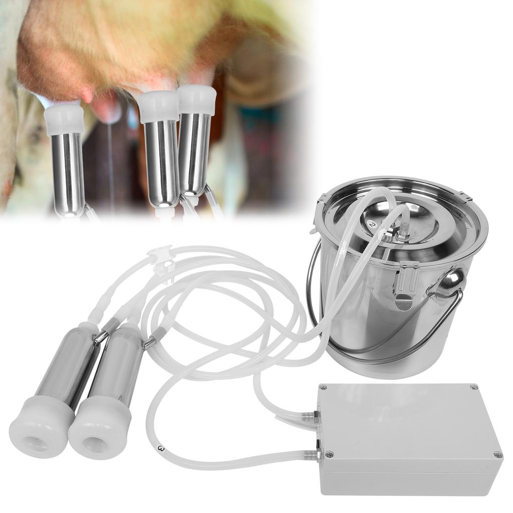 3L Elektrische Melkmaschine Tragbare Impuls-Kuhmelkvorrichtung Maschine 100?240VAU-Stecker