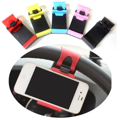 Car Steering Wheel Mobile Phone Holder Universal Mount Buckle Phone Holder for Steering Wheel Navigation Car Auto Accessories