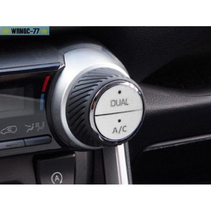 Silver Aluminum Middle Console AC Button Sticke 4PCS For Toyota RAV4 -