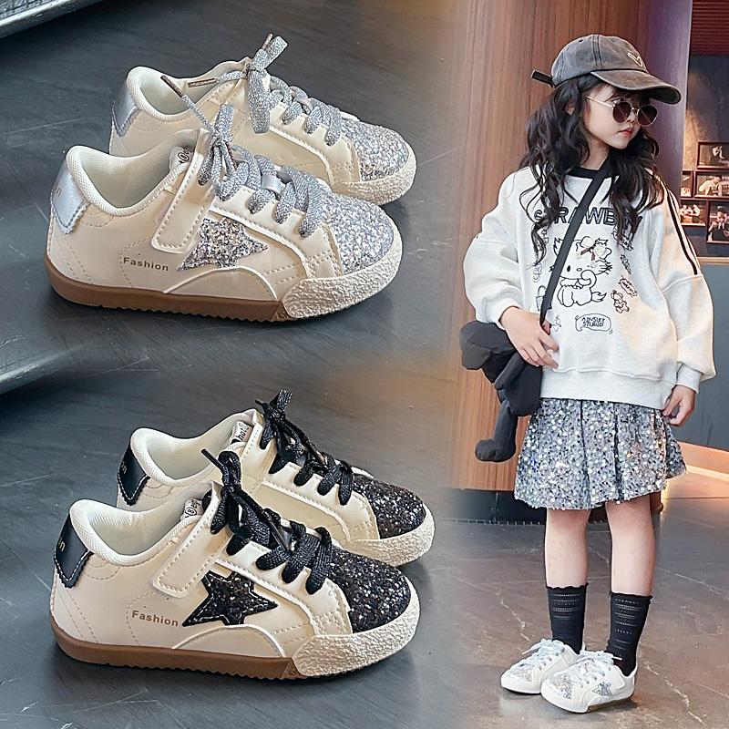 Girls' Shoes Spring Casual Versatile Little Girls Star Sneakers Spring Autumn Children's Sports Kids Shoes