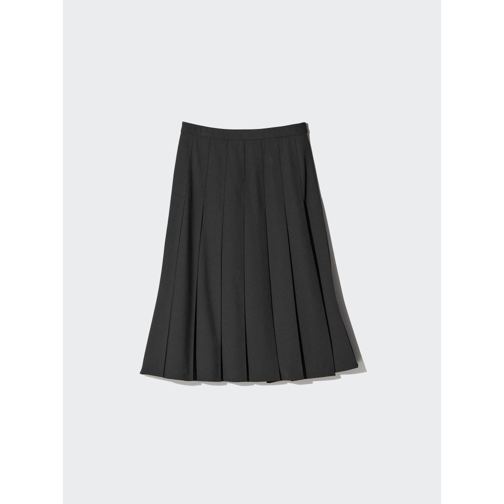 Uniqlo Wide Pleated Midi Skirt  Skirt Length 69 73 Cm  Long Length 