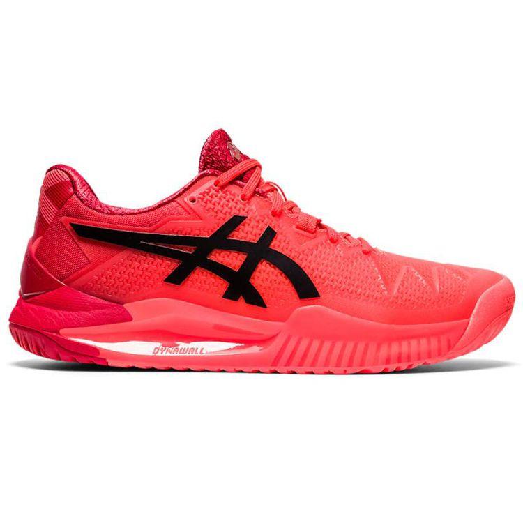 Asics Gel-Resolution 8 Comfortable Fabric Synthetic Leather Low-Top Running Shoes Women Sneaker Red Black 1042A131-701