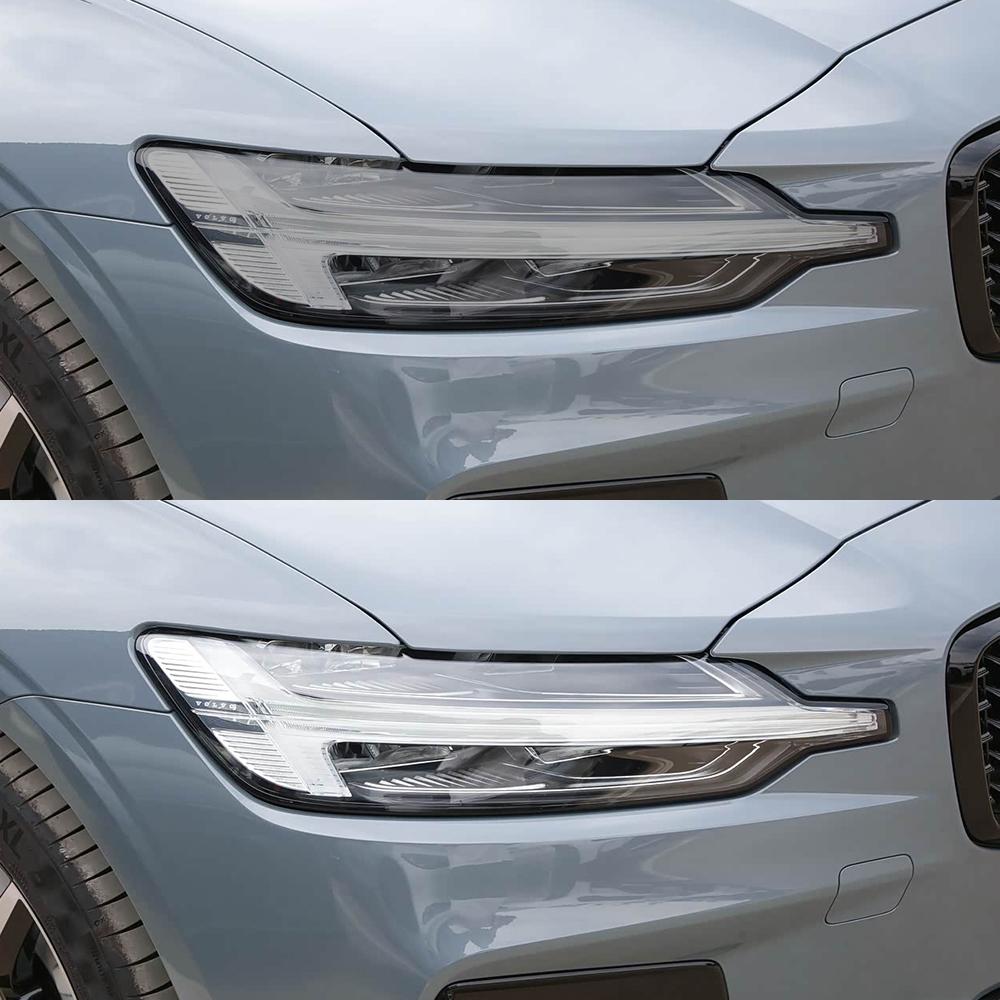 Kratzfeste TPU PPF Scheinwerferabdeckung für Volvo V60 2014-2026 Hochglanz Rauchschwarz Vorgeschnittene Vinyl-Schutzfolie Set