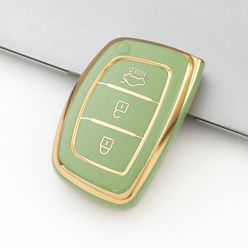 3 Buttons Shell For Hyundai Santa Fe Ix35 Ix25 I10 I30 I40 Rena Sonata Elantra Creta Tucson Fob Holder Tpu Car Key Case Cover