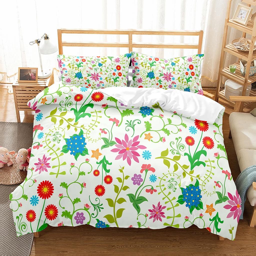 Bohemia Geometric Duvet Cover Queen For Kids Adult Room Microfiber Mandala Comforter Cover Floral Folk Art Abstract Bedding Set