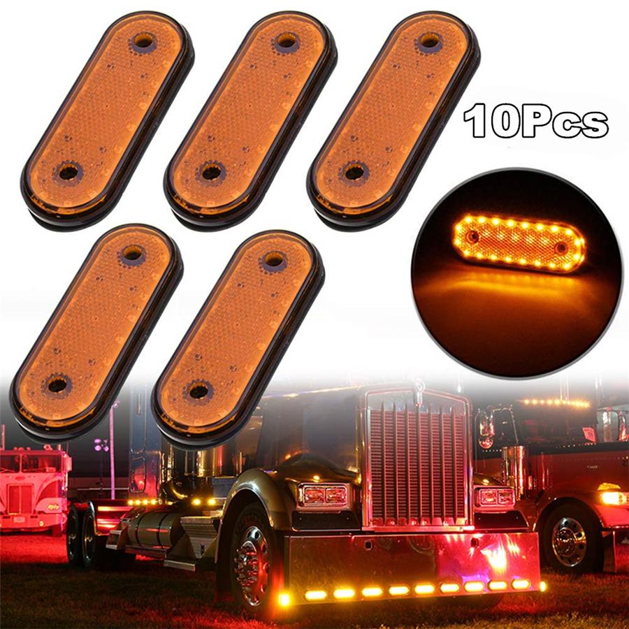 10X Amber 20LED Side Marker Indicator Light Lamp Caravan Truck Trailer Lorry 24V