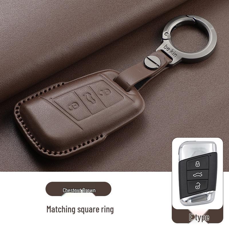 Volkswagen Schlüsselhüllen - Echtes Leder für Teramont, Tiguan L, Tayron, Sagitar, Tharu, Bora, Passat, Magotan und CC Modelle.