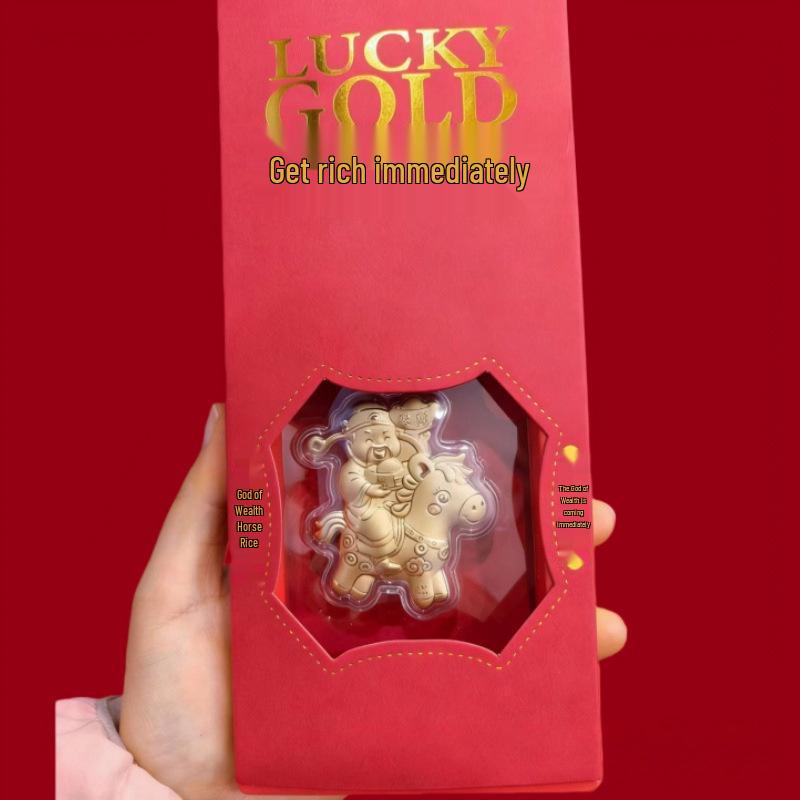 Gold-Plated Year of the Horse Keychain Pendant - Custom New Year Gift