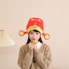 Chinese God Of Wealth Party Hat With Soft Inner Lining Foldable God of Wealth Hat For Men Women Holiday Photography Aid