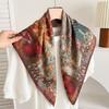 Light luxury retro 71 new double-sided heterochromatic small square scarf women's spring and autumn fashion versatile scarf neck protection decorative