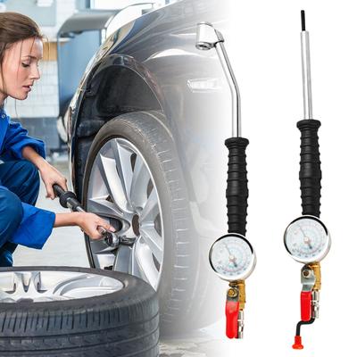 Car Tire Manometro With Tire Pressure Gauge 0-15Bar/220Psi For Car Truck Vehicles Fast Inflation Tire Repair Tools Tire Inflator Rod Universal