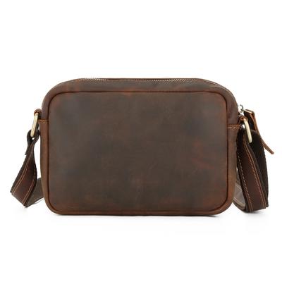 Retro Crazy Horse Leder Brusttasche Herren Umhängetasche Oberste Schicht Rindsleder Brusttasche Rucksack Einzelschultertasche Business Mode Schultertasche