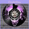Barbershop Vinyl Record Wall Clock With Quartz Movement For Living Room And Bedroom Decor