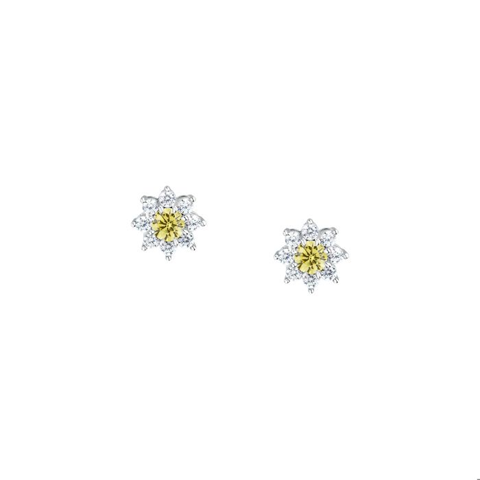 Boucles d'oreilles en argent 925/1000 recyclé et zircon - SAIW188