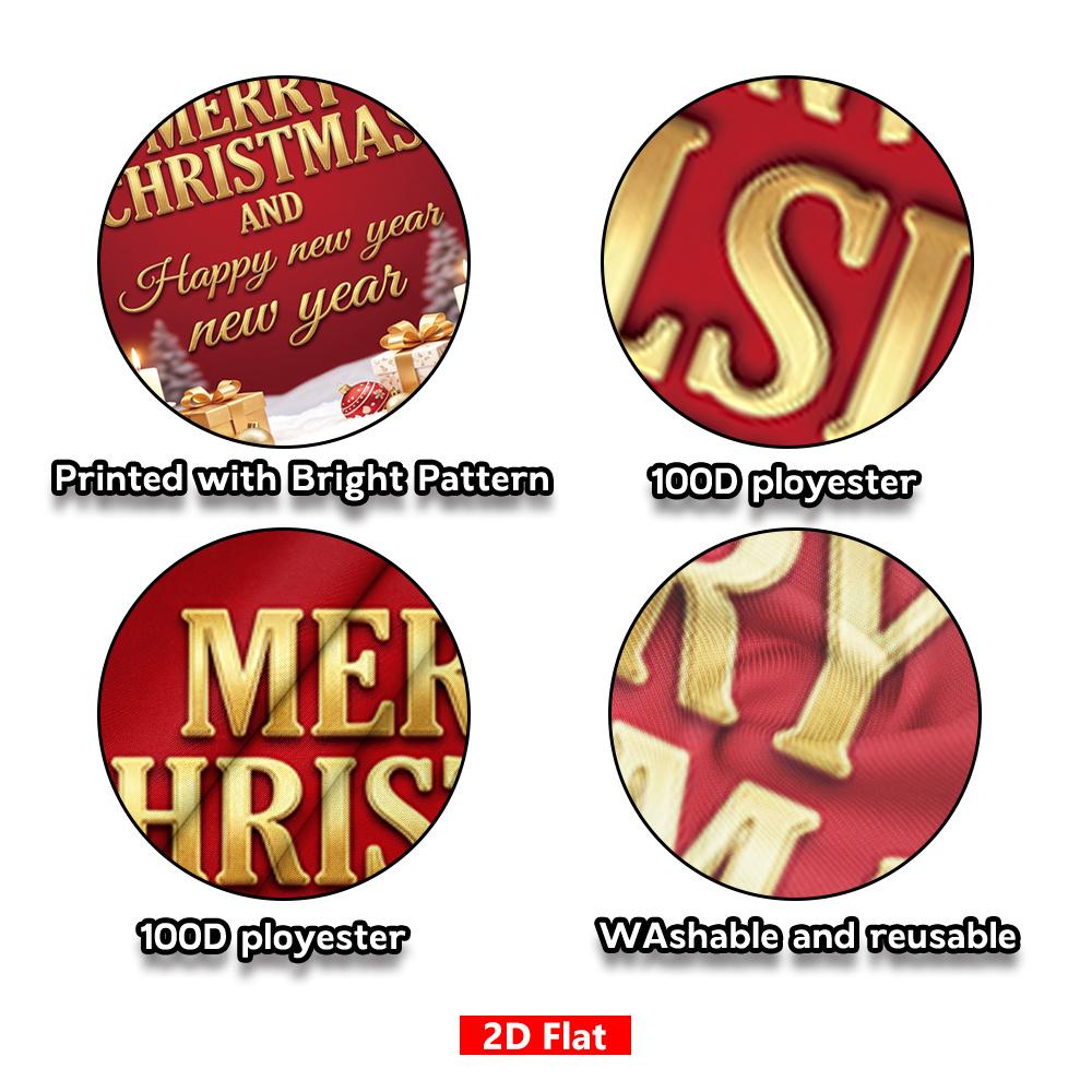 1Pcs Golden Deer Merry Christmas Blessing Decoration Background Xmas Backdrop Decorations For Photo Studio Photo Booth Party