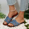 2025 Summer Fashion Slippers Women Sexy Flat Sandals Casual Ladies Sand Beach Slippers Elegant Fish Mouth Slippers