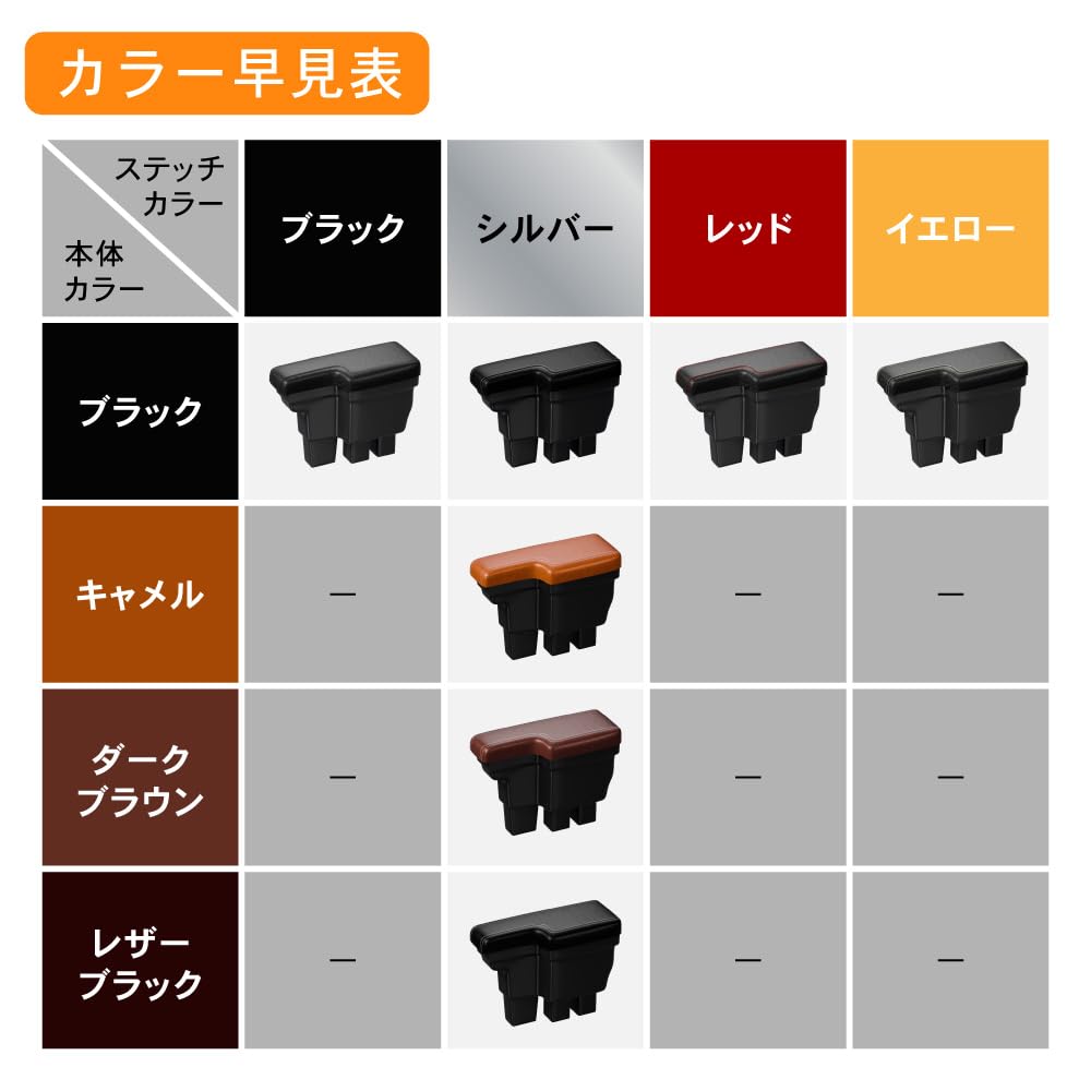 CRAFT WORKS Jimny Armrest Console Box Center Console Storage JB64/JB74 (Silver Stitch, Jimny/Jimny Sierra)