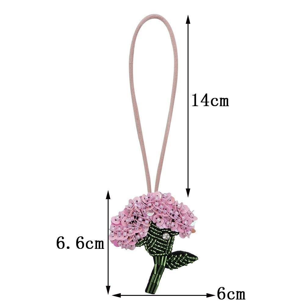 

Fashion 3D Sequin Flowers Bouquet Beaded Pendant DIY Rhinestone Beads Keychain Lanyard Hanging Rope Handmade Bag Accessories